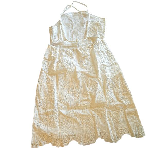 Andie The Roatan Midi Dress Eyelet White Feminine Summer Women's Size X-Large - Picture 3 of 9